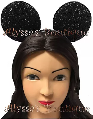 24 Pc Mickey Mouse Ears All Black Party Headbands Birthday Favors Minnie Costume • $23.99