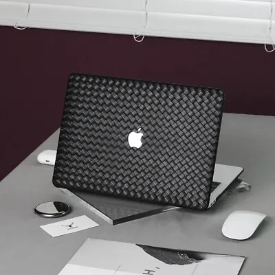 Black Braid Woven PU Leather Shell Case Cover For Apple MacBook Air MacBook Pro • $31.99