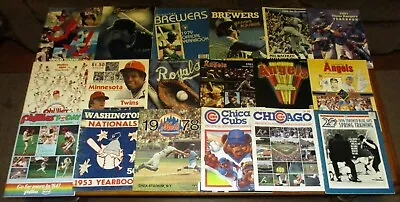 Assorted Baseball Yearbook Lot (14) + Scorebooks (4) W/ Phillies + Mets + Angels • $40