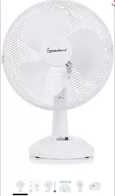 Signature S40008B Portable 9 Inch Oscillating Desk Fan With Adjustable 9  • £12.99