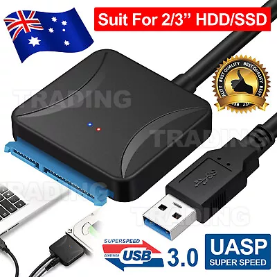 $10.45 • Buy NEW USB 3.0 To 2.5 /3.5  SATA Hard Drive Adapter Cable/UASP To USB3.0 Converter