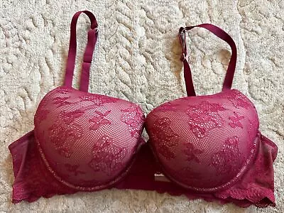 Victoria’s Secret Full Coverage Biofit Red Lace Bra Women’s 40C • $19.99