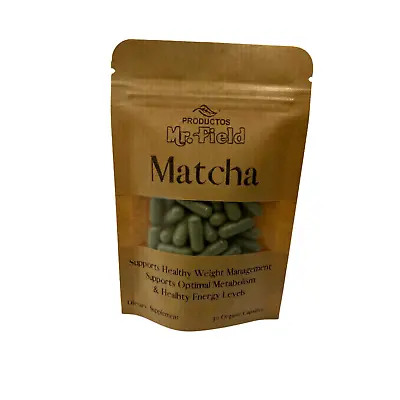 Matcha 100% Organic Capsules 500 Mg Quantity 30 • $16.50