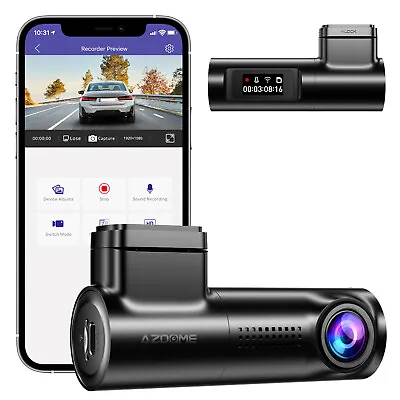 $27.99 • Buy AZDOME 1080P FHD WiFi Loop Record  Night Vision G-Sensor Dash Cam For Cars M330