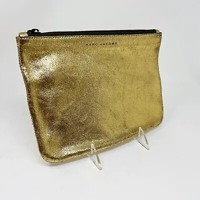 Marc Jacobs X Target Collectible Gold Metallic Top Zip Clutch Purse Bag • $22.50