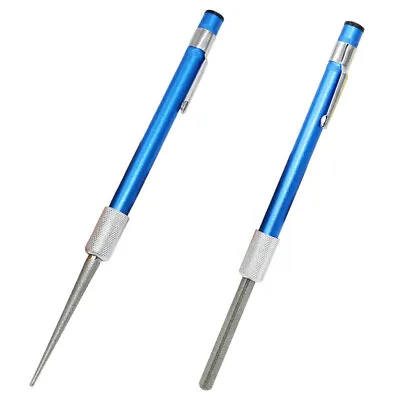 Diamond Grit Sharpener Rod Pen-File HuntingOutdoor Kitchen Knife Sharpener USA • $10.49