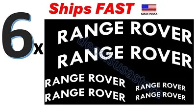 6 X Range Rove Caliper Decal White Sticker - Heat Resistant - Free Shipping • $17.07