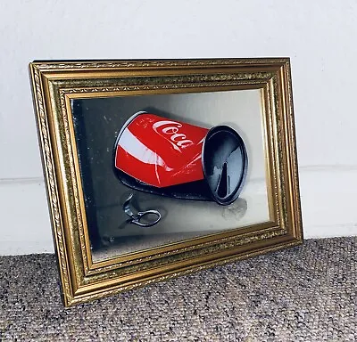 Vintage COCA COLA Drinks Can Framed Advertising Mirror - 9.9” X 7.7” (25 X 20cm) • £7.99