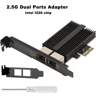 2.5G PCIE RJ45 Port Network Card Gigabit Ethernet LAN Adapter Intel I226 Chipset • $40.47