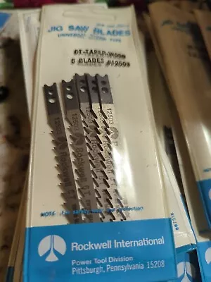 NOS Genuine USA Delta Rockwell Jig Saw Blades 5-pk Swiss Made U-Shank #12503 • $9.99