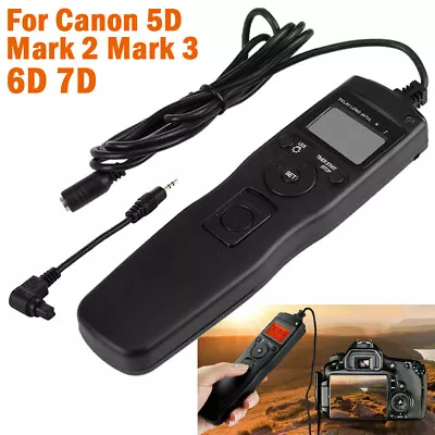 Intervalometer Timer Remote Control For Canon 7D/6D/5D/50D/40D/30D/5D Mark II/IV • £14.99