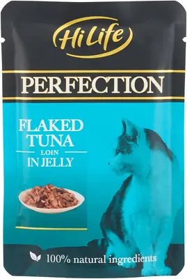 £16 • Buy HiLife Perfection - Wet Cat Food - Flaked Tuna Loin In Jelly - Natural Grain 18