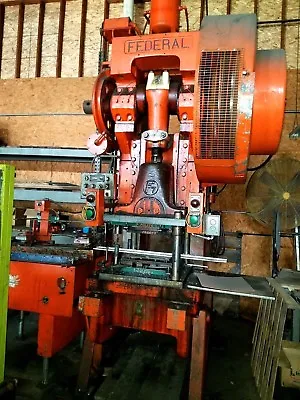 Federal 80 Ton Punch Press Stamping 8 Inch Stroke 28  X 36  Bed A/C A/B Must Go! • $8995