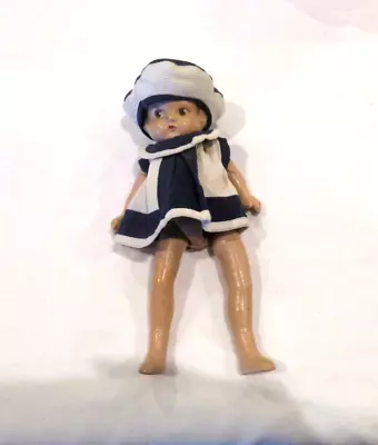 Vintage Composition Doll White And Blue Sailor Girl Outfit 8.5 Inches • $12