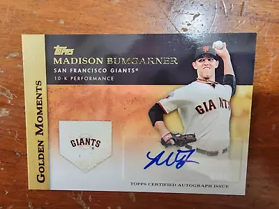 2012 Topps Golden Moments Autograph - MADISON BUMGARNER San Francisco Giants • $149.99