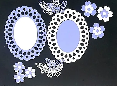 £2.98 • Buy Oval Frame Die Cuts Flowers Butterflies For Card Making More Colours Available