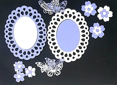 Oval Frame Die Cuts Flowers Butterflies For Card Making More Colours Available • £2.98