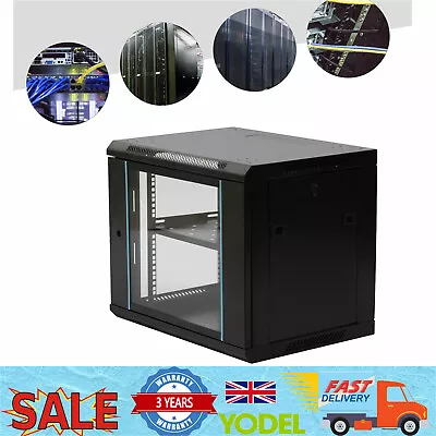 Network Server Data Cabinet Enclosure Rack 9U Lockable Box 600mm X 450mm X 500mm • £97