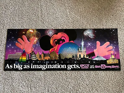 As Big As Imagination Gets.  EPCOT CENTER And All Of Walt Disney World Poster • $99.50