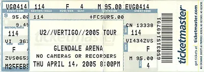 Vintage 2005 U2 Kings Of Leon Full Concert Ticket Stub Glendale AZ • $7.79