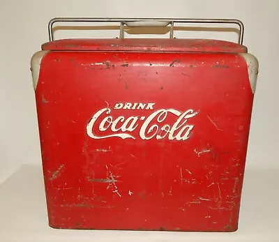 Vintage Original 1950's Coca Cola Cooler - Progress Refrigerator Co. Louisville  • $210
