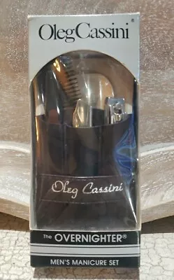 Vintage USA Oleg Cassini Overnighter Men's  Manicure Set With Case EUC • $11.50