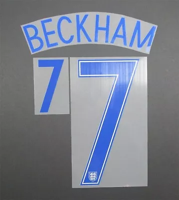 2016 2017 Official Sporting Id England Beckham 7 Player Size Nameset • £16