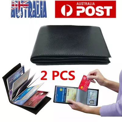 Amazing Slim Wallet Black Mini Credit Card Wallet 24 Card Holder Purse • $13.56