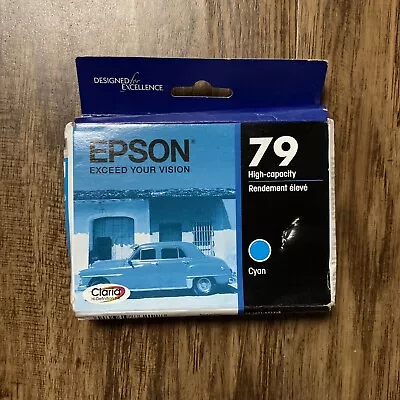 Epson 79 Cyan Blue Ink Cartridge High Capacity C13T079220 Genuine New Sealed • $13.97