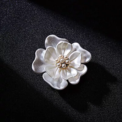 Camellia Brooch Pearl Pin Party Jacket Dress Scarf Accessories Jewelry Gi-wq • £4.37