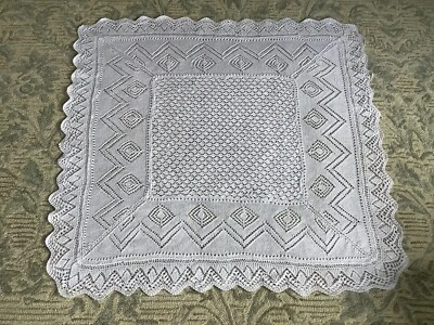 £30 • Buy Hand Knitted Christening Shawl