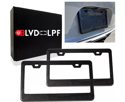 2 Car License Plate Frame Cover Front Hood Rear Real Carbon Fiber For Saab Smart • $64.99