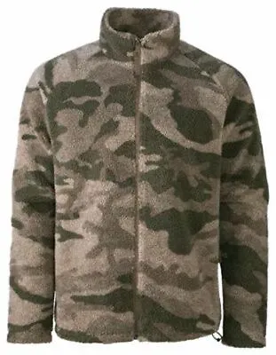 Cabela's Outfitter Camo Quiet Berber Fleece Windshear Zip-Up Hunting Jacket • $139
