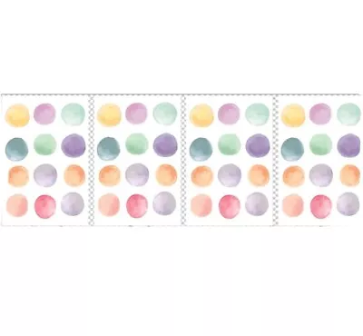 48 Pk Dots Watercolour Colourful Removable Wall Stickers Decals Home Decor • $13.95