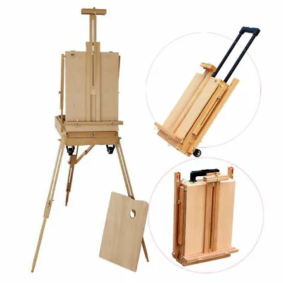 $95.98 • Buy French Easel Wooden Sketch Box Portable Folding Art Artist Painters Tripod New