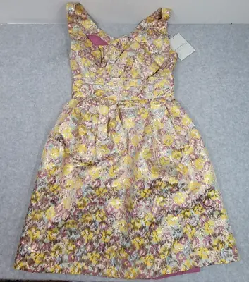 NWT Zac Posen For Target Women's 2 Floral Print Sleeveless Brocade Mini Dress • $32.76