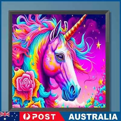 $10.63 • Buy 5D DIY Full Round Drill Diamond Painting Unicorn Home Decoration (HQ043)