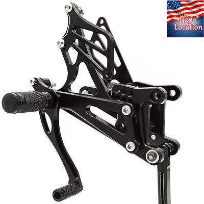 For Yamaha YZF R1 2007 2008 K7 Black CNC Footpegs Rearset Pedals Shift Rear Set • $109.99