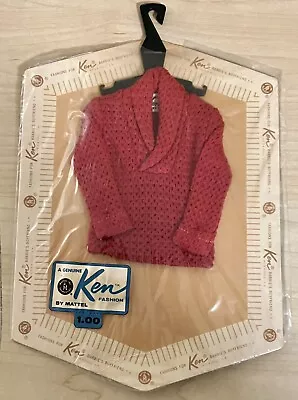 Vintage Barbie Ken 1961 FASHION PAK Red Pullover Sweater~Unopened~Booklet~New • $26.90