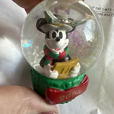 Disney Mickey Mouse Christmas 2005 JcPenney Miniature Snow Globe NIB • $8.70