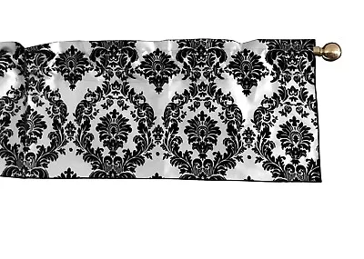 Taffeta Velvet Flocking Damask Print Kitchen Curtain/Valance Window Treatment • $14.99