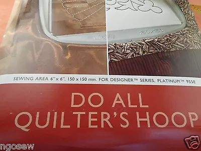 Genuine Do All Quilter's Hoop 150x150mm Viking Designer Ruby DeLuxe Platinum • $185