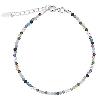 Multi Gemstone Bracelet With Sterling Silver - NEW! • $16.37