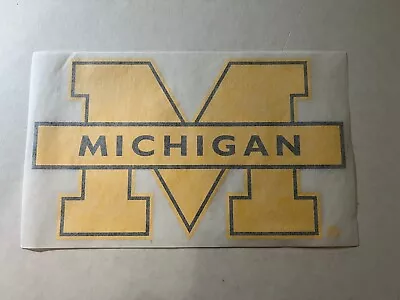 Large NCAA Michigan Wolverines Iron-On Transfer Patch.NEW.Fast Ship. MAIZE/BLUE • $5.89