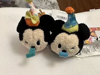 Disney Tsum Tsum 3.5” Mini Plush Mickey & Minnie Mouse 2018 Celebration Set NEW • $9.86