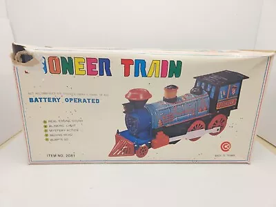 Pioneer Train Tin Battery Operated Toy Train VTG • $27.99