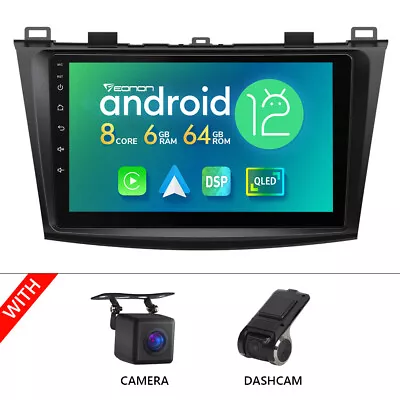 CAM+DVR+For 2010-13 Mazda 3 Car Radio Stereo Android 12 9  GPS Navi 8Core No DVD • $349.68
