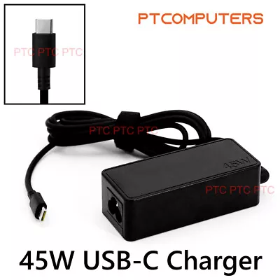 45W Type C Charger For Lenovo ThinkPad T480 T480s T580 T580s E480 E580 A485 • $32.16