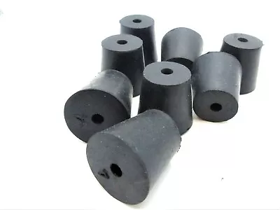 #4 Solid Rubber Stoppers 1 Hole Lab Tapered Plug Bung Cork  Fits 13/16  To 1  ID • $12.48