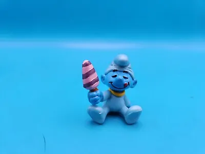 Smurfs 1985 Baby Smurf Ice Cream Pop Popsicle Vintage Figure PVC Peyo Figurine • $7.99